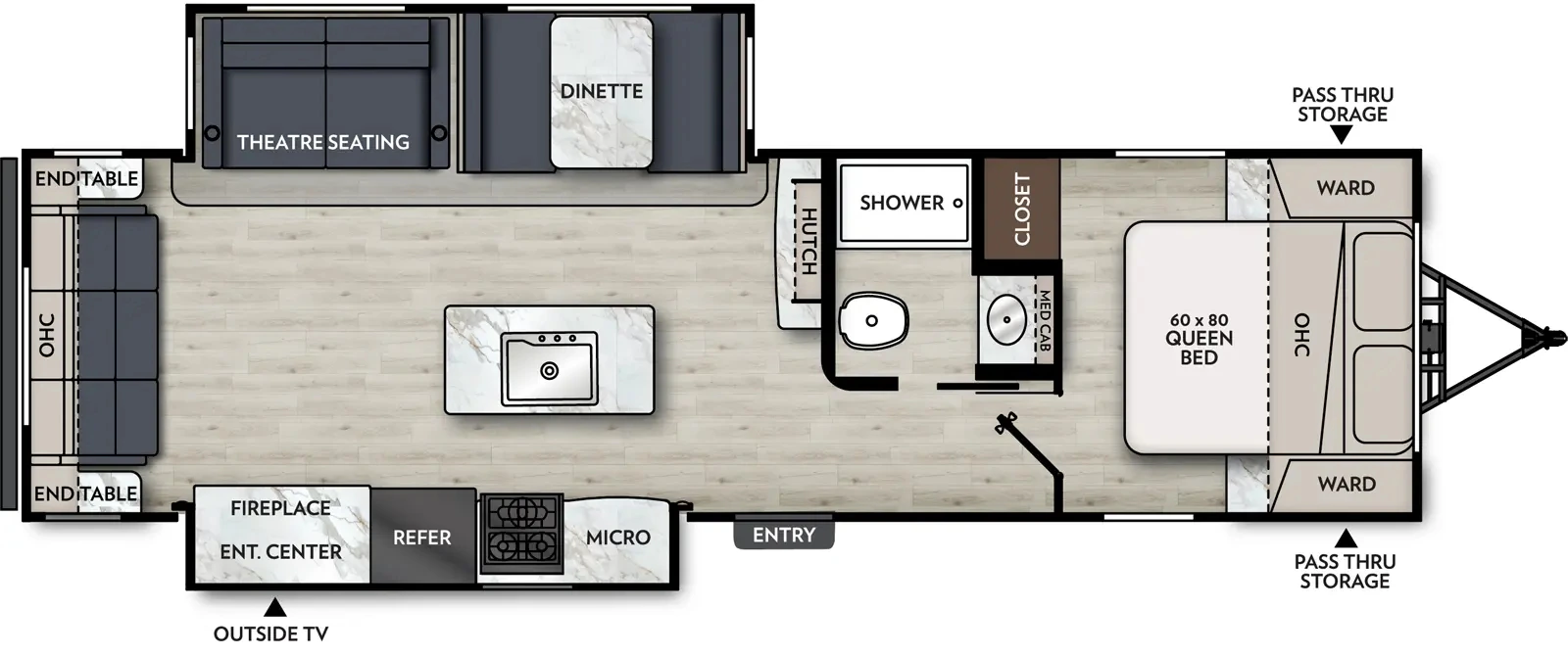 Apex Ultra Lite 293RLDS Floorplan